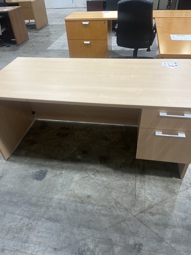 Lacasse 66x30 Single Ped desk  Maple