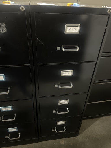 4 Drawer Vertical File, Legal Black
