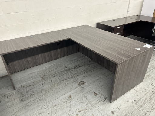 36x72 L Shape Desk - LH, Grey, no storage