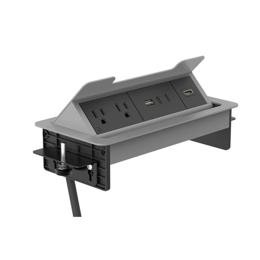 [OSAC4012SI] COE OfficeSource Pop-Up Power Insert with 6' Power Cord - Silver 