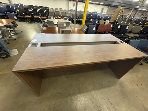 4X8 Powered High Top Collaborative Table (Walnut)