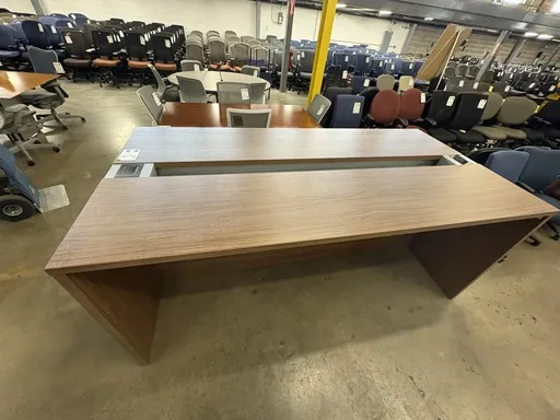 4X8 Powered High Top Collaborative Table (Walnut)
