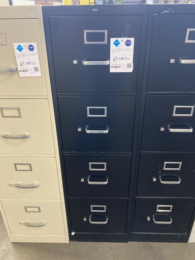 Hon 4 Drawer Vertical File Black (No Lock) 