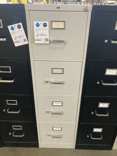 Hon 4 Drawer Vertical File With Lock (Cream)