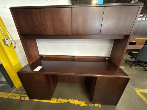 24x72 Working Credenza with Hutck (Mahogany)