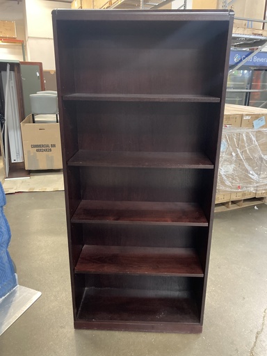 Hon 32x71X12 Bookcase (Mahogany), adjustable shelves