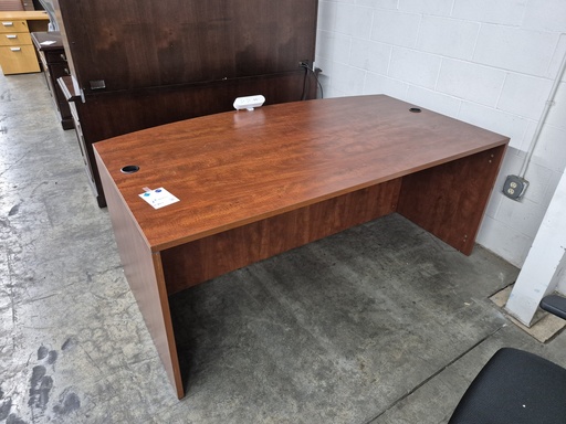 36x71 Cherry Bow Front Desk -no storage