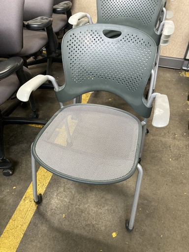 Herman Miller Caper Stackable Mesh Bottom Plastic Back Side Chair 