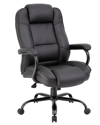 [BOSS-B992-BK] BIG & TALL EXECUTIVE CHAIR BLACK LEATHERPLUS/BLACK