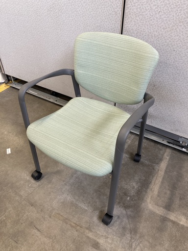 Haworth Improv Multipurpose Chair, Green Stripe, Charcoal Frame 