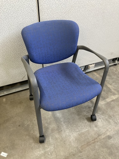Haworth Improv Multipurpose Chair, Blue Geometric Pattern, Charcoal Frame