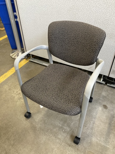 Haworth Improv Multipurpose Chair, Brown Speckle, Silver Frame 