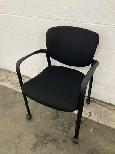 Haworth Improv Multipurpose Chair, Black Fabric, Black Frame