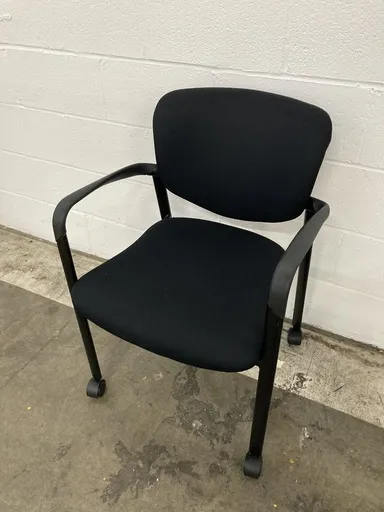 Haworth Improv Multipurpose Chair, Black Fabric, Black Frame