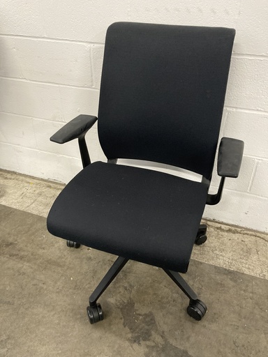 Steelcase Think Task Chair, Black, Upholstered Seat/Back