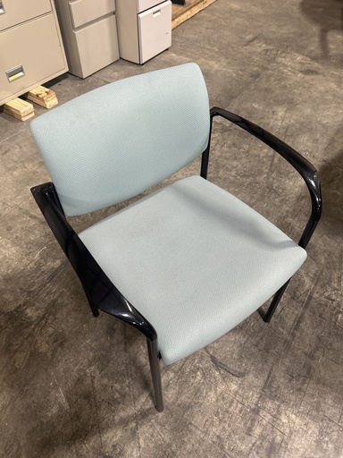 Teal Guest Chair w/ Black Frame 