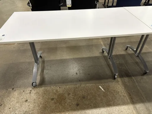 30x60 Folding/Nesting Training Tables on wheels, WHITE 