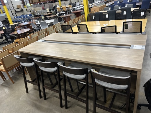 48x96 Powered Landing/Conference Table, 42" h- Bar Height