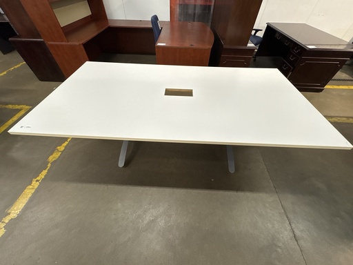 48x96 Conference Table Powered, WHITE