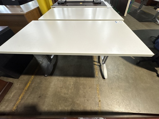 30x60 Meeting Table, white laminate, T-bases