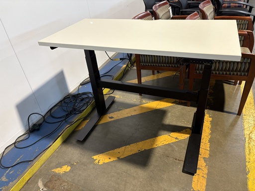 24x48 Sit and Stand, Grey Top, Black Base