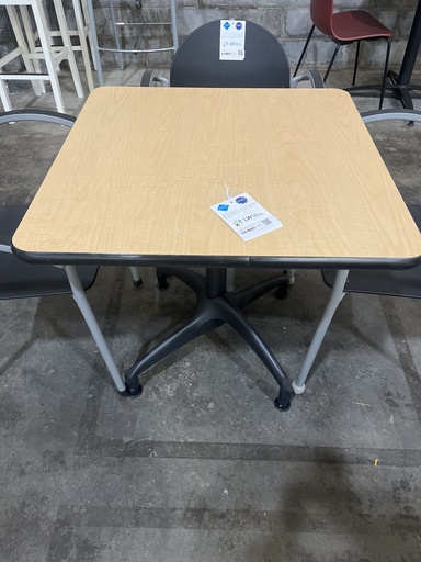 30" Square Breakroom Table Maple