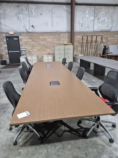 4'x14' OFS Walnut Conference Table w/ Power