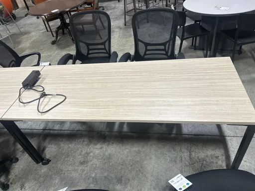 30x72 Aged Oak Training Table w/ upmount power
