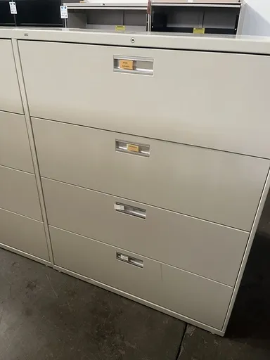 42" Hon 4 Drawer Lateral File Putty
