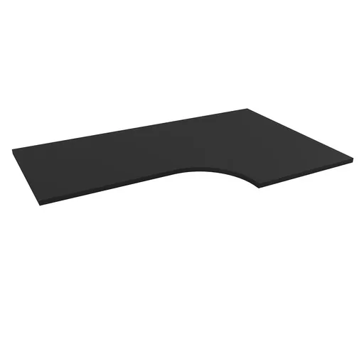[WSEC2472.ESP.H.F.NG] Fluted Extended Corner Worksurface, 24″-36″ x 72″, Espresso