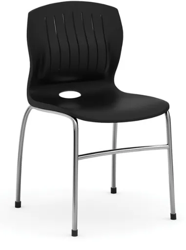  COE_Slash | Armless Guest Stack Chair Black with Chrome Frame_OSSN6019