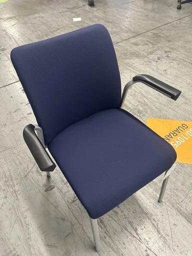 Steelcase Reply Guest Chair - Navy Finish, Silver Frame