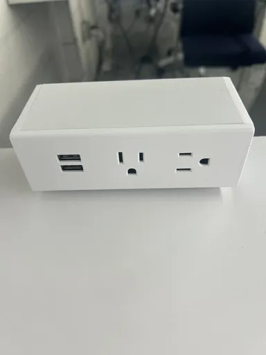 STEELCASE DESKTOP POWER UNIT — 2 Power Outlets + 2 USB Charging Ports - White