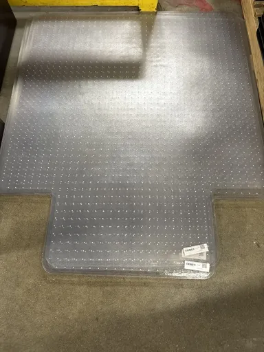 Chairmat (for low profile carpet), 45" x 53" clear, with Lip