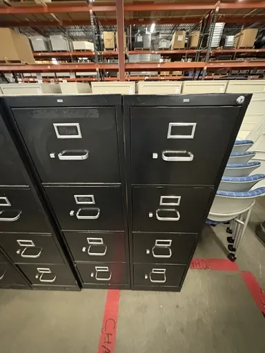 Hon 4 Dr Vertical File , BLACK No Lock, Letter