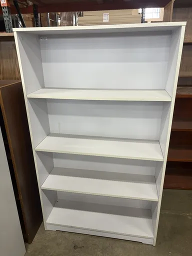 Bookcase, light grey laminate, 60"h x 36"w x 12"d