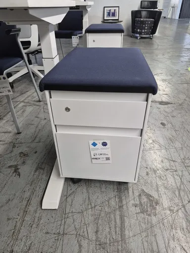 Steelcase Mobile Box/File with Navy Cushion Top