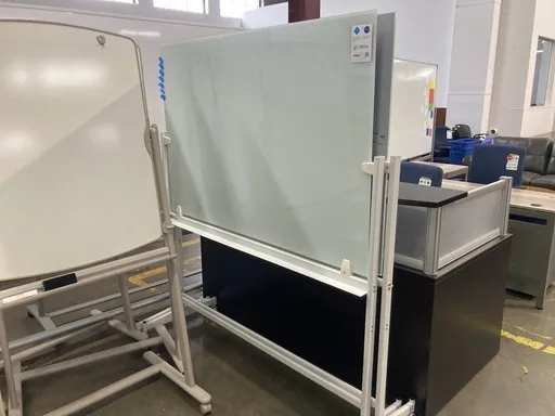 60"x 40"  Magnetic Glass Mobile Whiteboard 