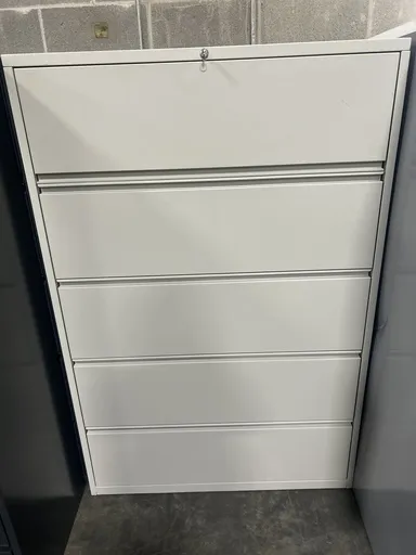 42" 5 Drawer Lateral File Cabinet - Putty