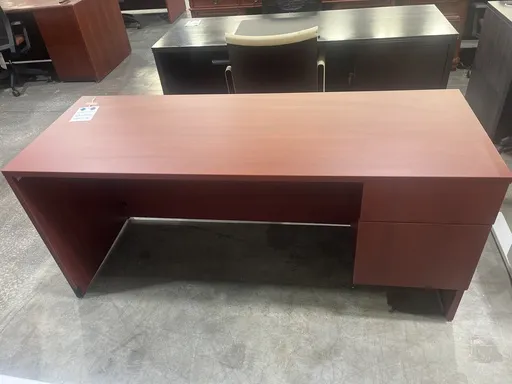 24x65 LaCasse Single Ped Working Credenza Cherry