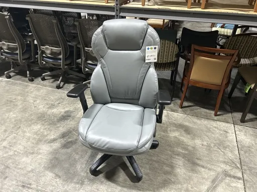 OS-Grey High Back Vinyl Task Chair 