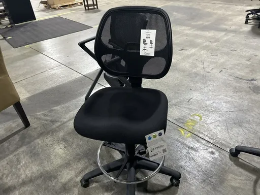 OS-Armless Mesh Back Stool w/ Black Seat 