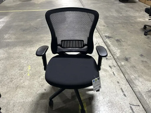 OS-MidBack Mesh Back, Fabric Seat Black 