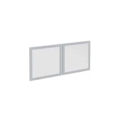 DK- SILVER GLASS 2DR SET FOR PL144OH/PL208OH