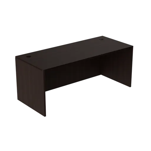 [D3071] Euroline 30X71 desk shell Espresso, Rectangular