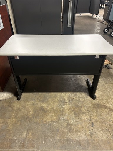 24" x 48" Light Grey Speckled Table w/Modesty Panel