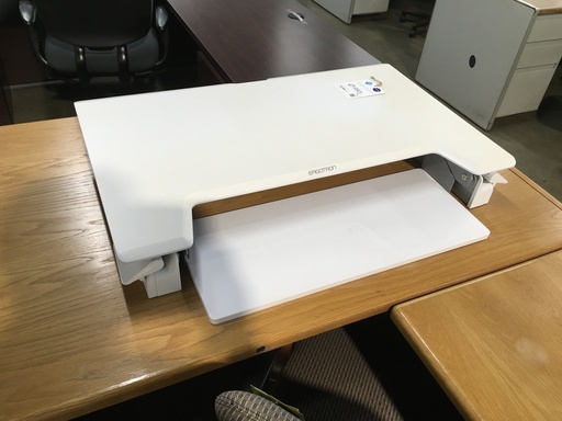 White Ergotron Sit Stand Desk Riser