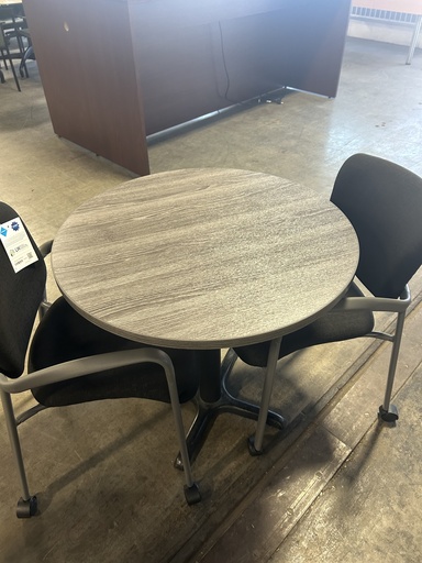 DK 30" New Round Top Preowned Black Base -  Gray