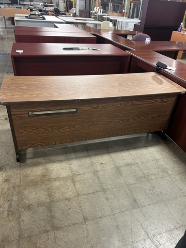 24x72 Woodgrain Table/Desk w/Modesty Panel