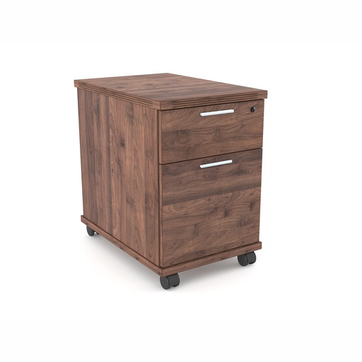 [MBF24] Euroline Mobile Box File Pedestal Walnut